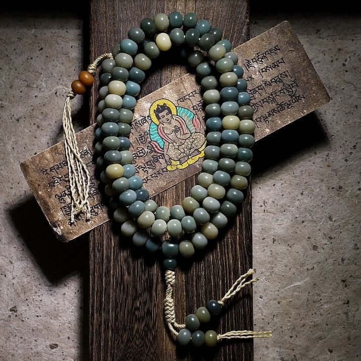 Traditional 108 Mala Beads Natural Bodhi Root