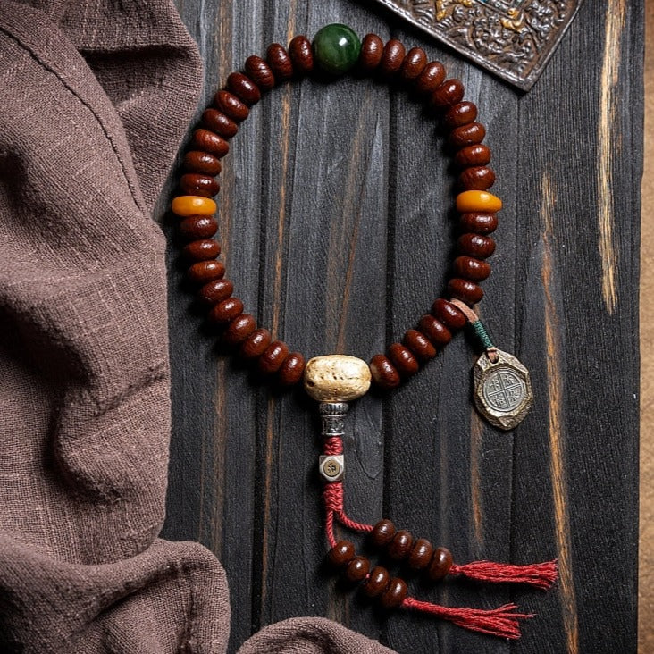 Dharma Cosmos | Palm Seed 36 Mala Beads