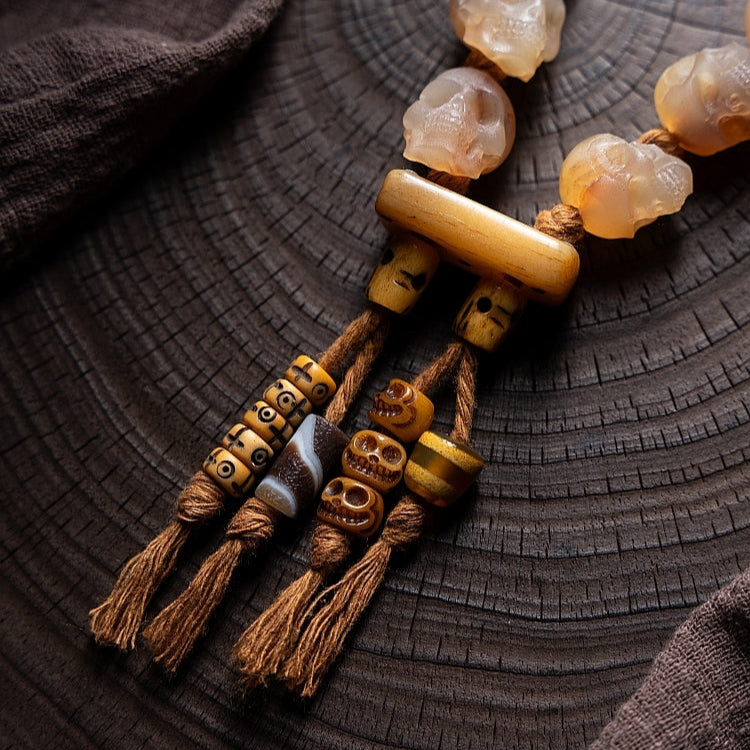 Kapala Skull Bracelet | Tibetan Yak Bone & Horn