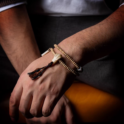 108 Sun and Moon Bodhi Seed Mala with Vajra