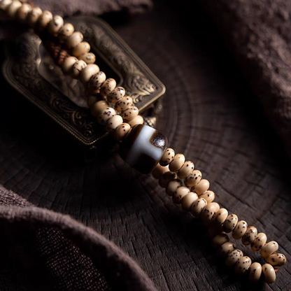 108 Sun and Moon Bodhi Seed Mala with Vajra