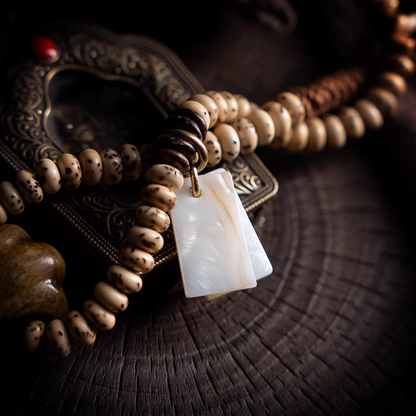 108 Sun and Moon Bodhi Seed Mala with Vajra