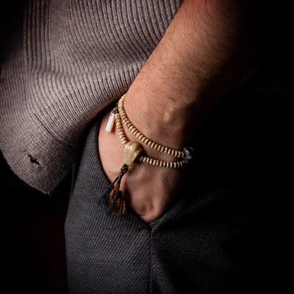 108 Sun and Moon Bodhi Seed Mala with Vajra