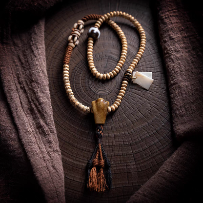 108 Sun and Moon Bodhi Seed Mala with Vajra
