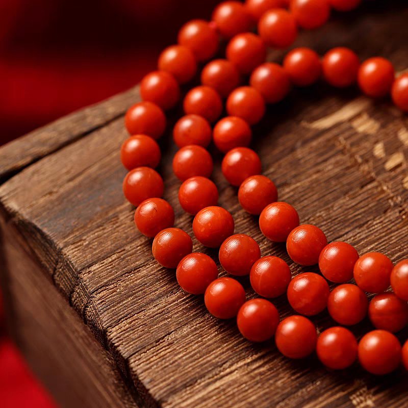 The Path of Buddha- South Red Agate Beads