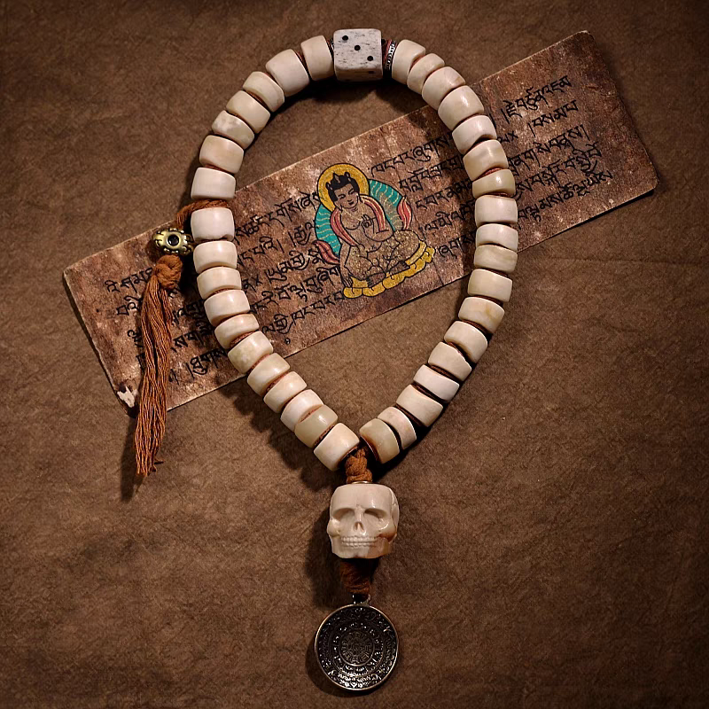 Tibetan skull 36-Beads Mala