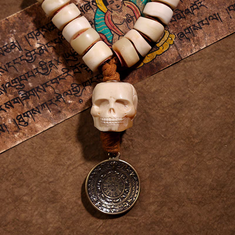 Tibetan skull 36-Beads Mala