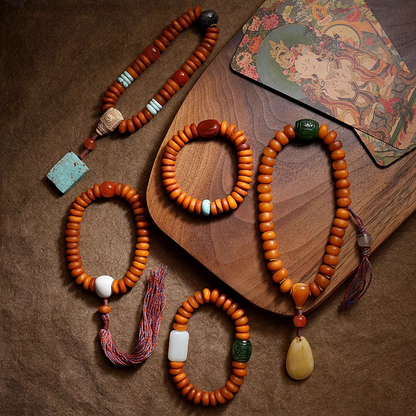 Ambitabha Mala Beads- African Amber- Limited Edition