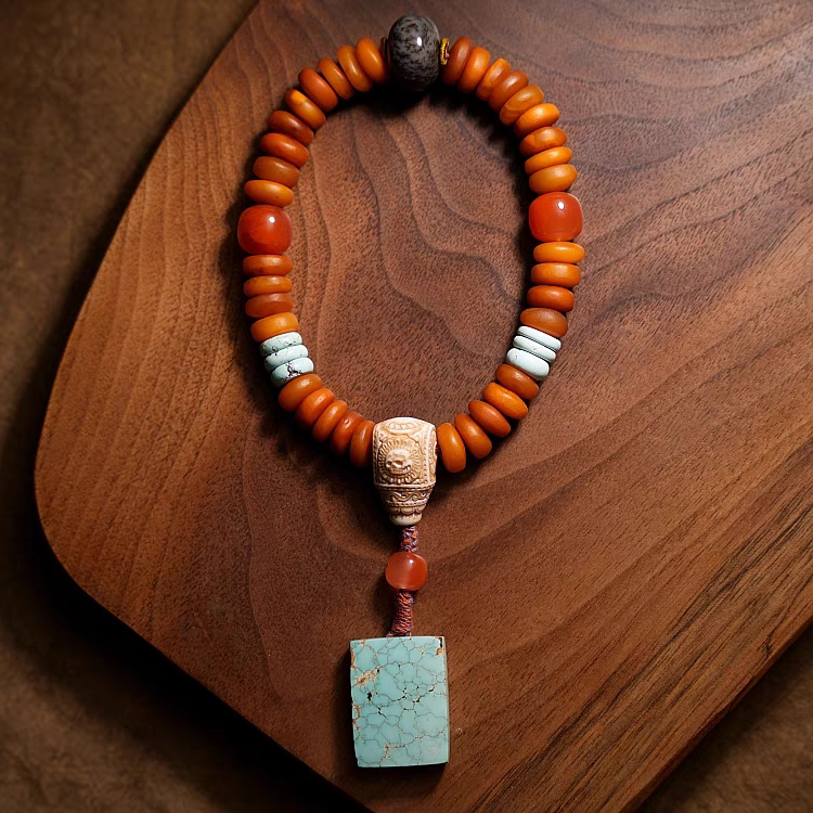 Ambitabha Mala Beads- African Amber- Limited Edition