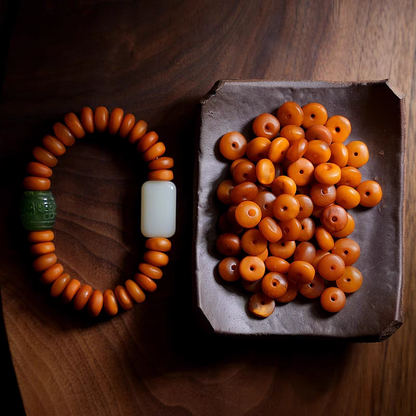 Ambitabha Mala Beads- African Amber- Limited Edition