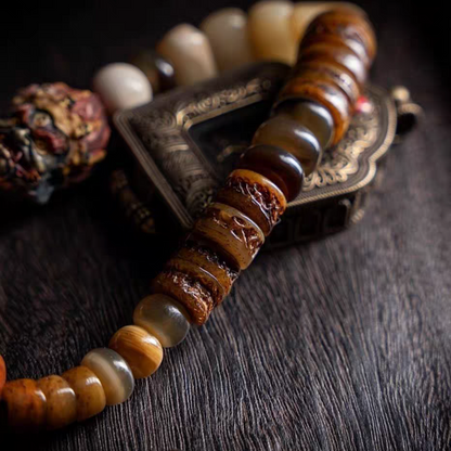 yak bone beads on mala
