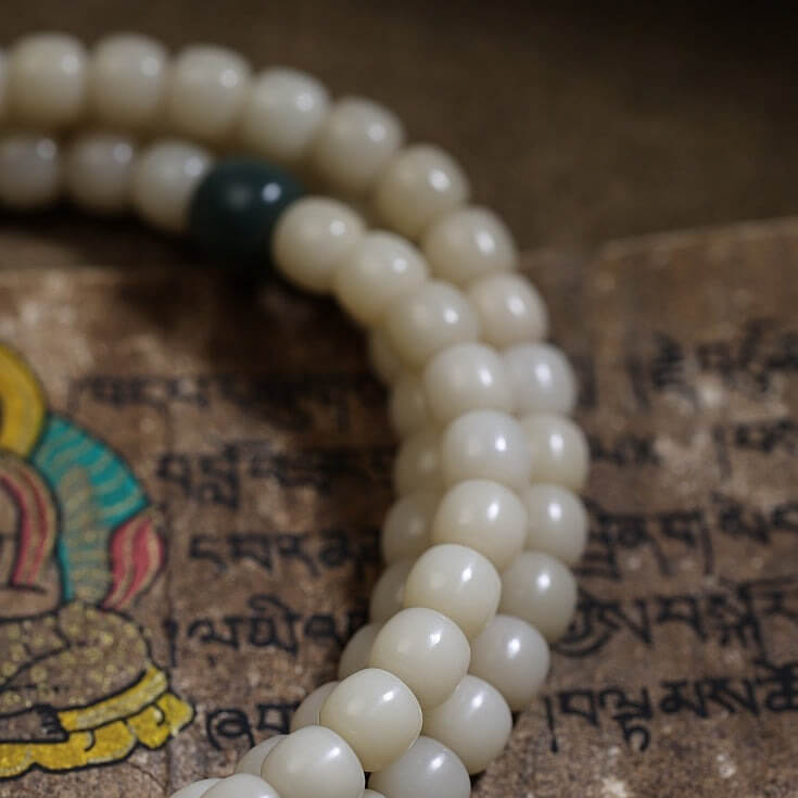 Vairochana Five Wisdom Buddhas- 108 Mala Beads- Bodhi Seed