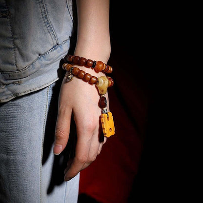Invoking blessings-Yak Bone Mala Beads