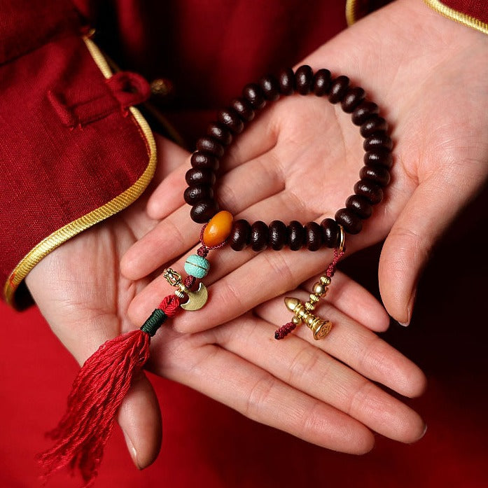 A Piece of Tibet: Handcrafted Palm Seed Mala