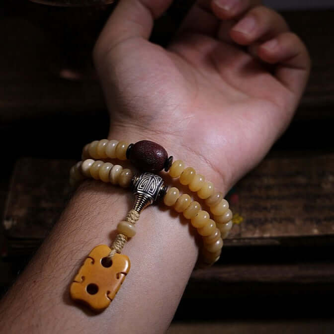 Mindfulness Mala Beads-Camel Bone