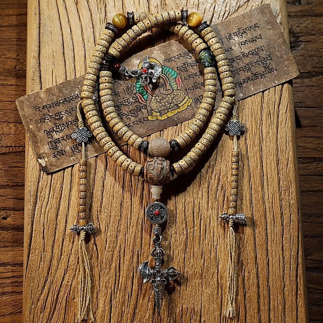 The Three Universal Truths-108 Mala Bodhi Seed- Tibetan Amulets