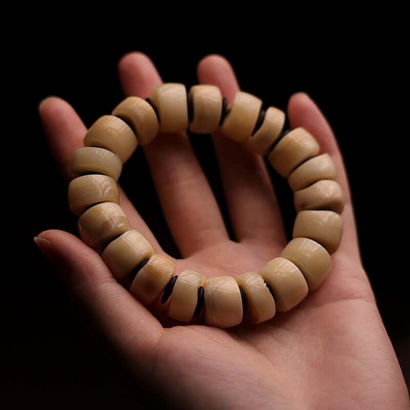 Size Ancient Old Yak Bone Wrist Mala