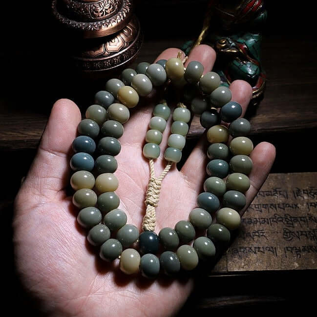 Traditional 108 Mala Beads- Natural Bodhi Root