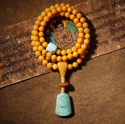 Tibetan Buddhist Mala Prayer 108 Baltic amber beads