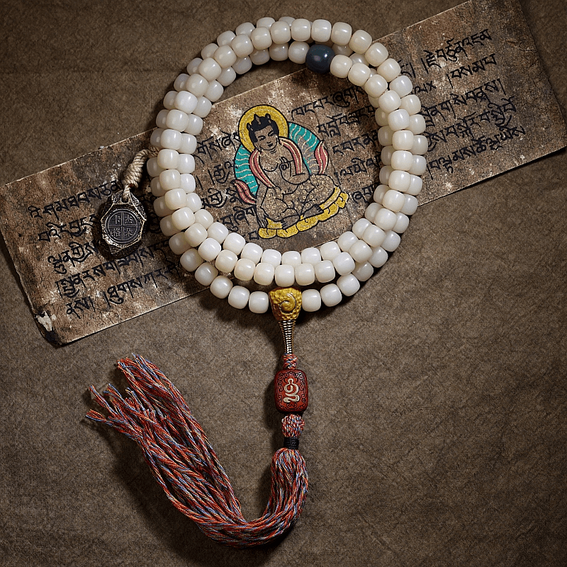 Vairochana Five Wisdom Buddhas- 108 Mala Beads- Bodhi Seed