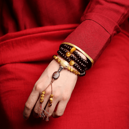 Yama Protector-108 Mala Beads-Palm Seeds