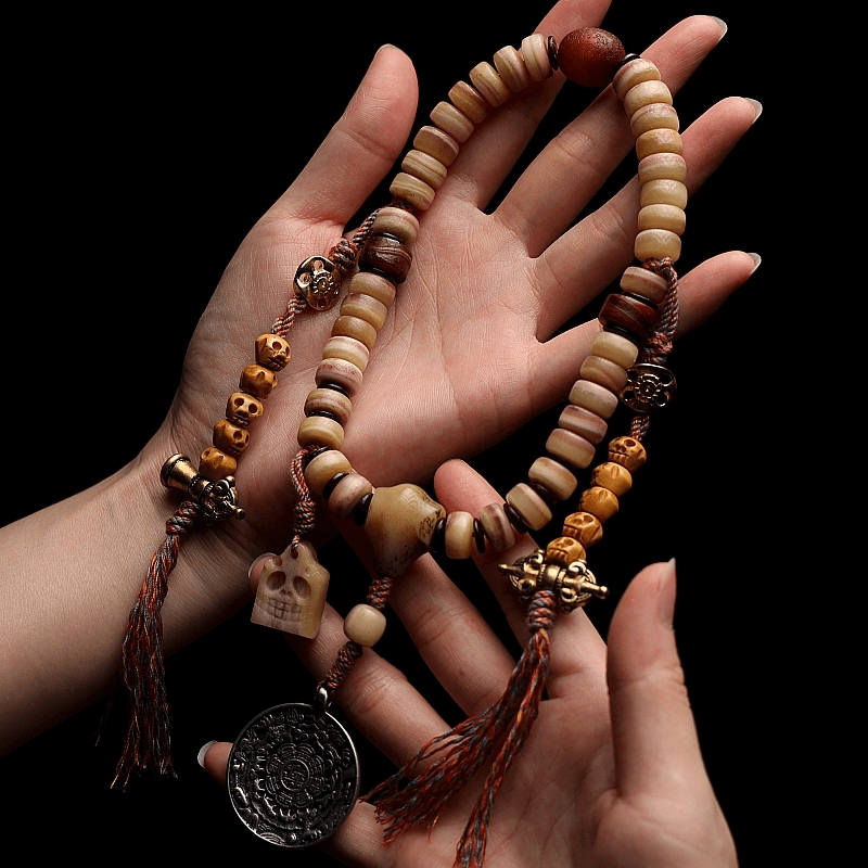 Meditation Mala Beads- Camel Bone