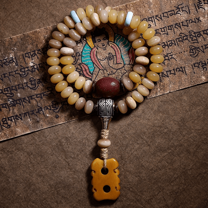 Mindfulness Mala Beads-Camel Bone