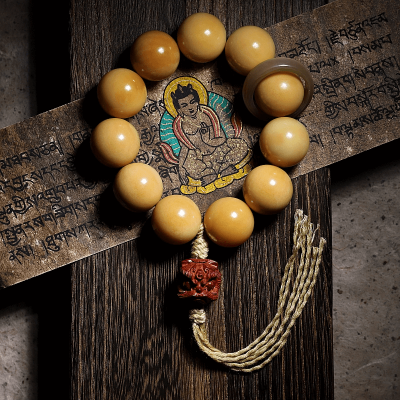 Focusing the mind- Wrist Mala - Bodhi Root Mahakala