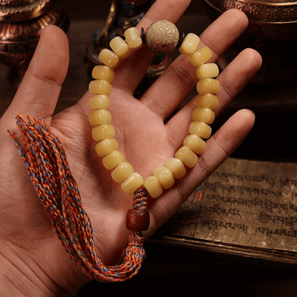Wrist Mala Beads - Light Camel