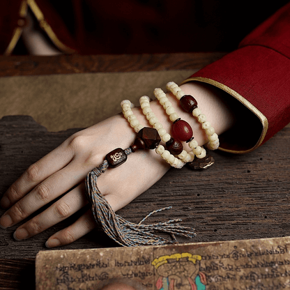 White Kapala - 108 Mala Beads