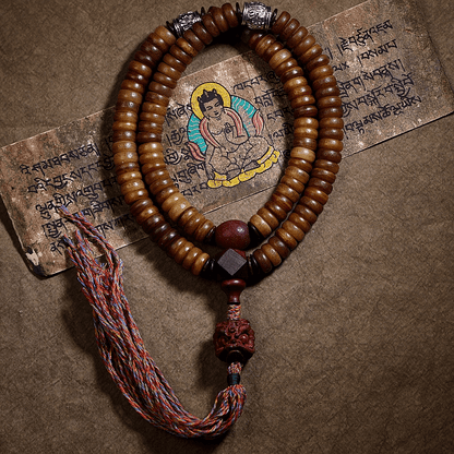 Tibet 108 Mala Beads Yak Bone Mahakala