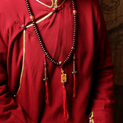 Avalokiteshvara 108 Mala Beads- Palm Seeds