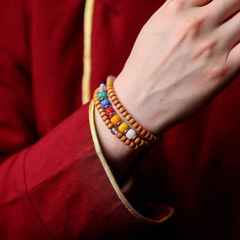 The Colors of Tibet - Olive Nut - 108 Mala Beads