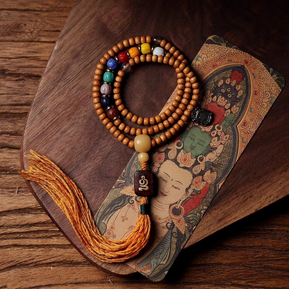 The Colors of Tibet - Olive Nut - 108 Mala Beads
