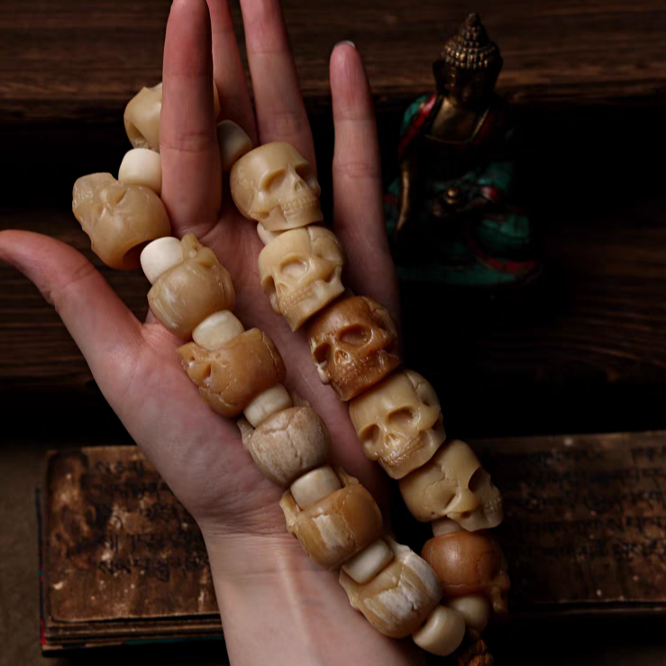 Tibetan Kapala: Yak Bone Mala